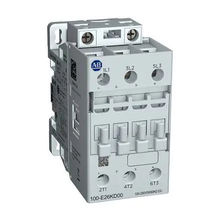 Produktfoto 1 von Allen Bradley 100-E Contactors Schütz 100V ac, 250 V ac-Spule, 3-polig / 38 A 60 kW 1 Öffner Direct Online