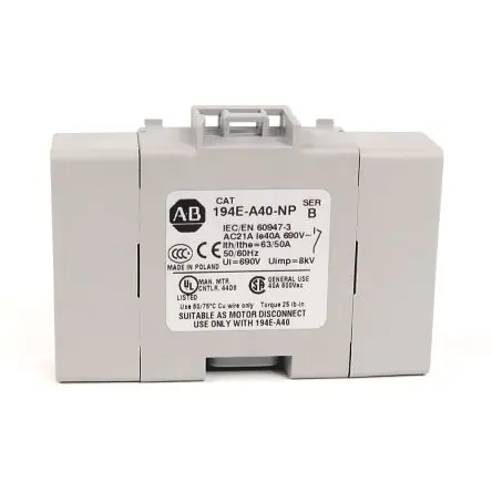 Produktfoto 1 von Allen Bradley 194 Trennschalter / 3-polig 40 A 100A offen