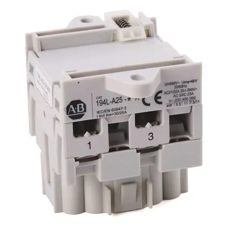 Produktfoto 1 von Allen Bradley 194 Trennschalter / 3-polig 25 A 25A offen
