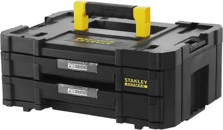 Produktfoto 1 von Stanley FatMax Polypropylen Werkzeugbox Schwarz, 2 Schubladen, L. 430 mm B. 175mm H. 315 mm, 4.1 kg