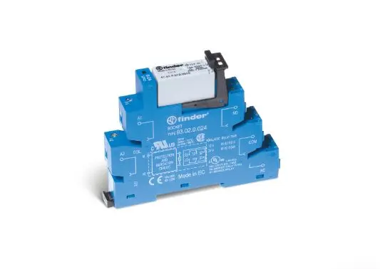 Produktfoto 1 von Finder 38 Series Schnittstellen-Relaismodul / 28.8V dc 24V dc, 1-poliger Wechsler DIN-Schienen 250/400V ac