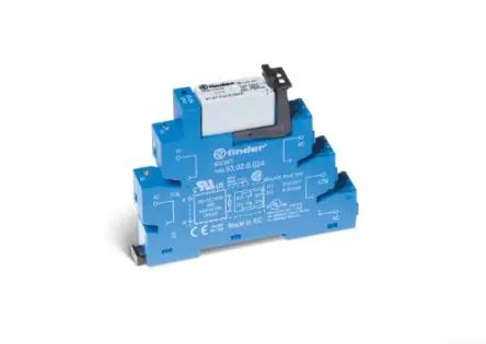 Produktfoto 1 von Finder 38 Schnittstellen-Relaismodul 24V dc, 1-poliger Umschalter DIN-Hutschiene