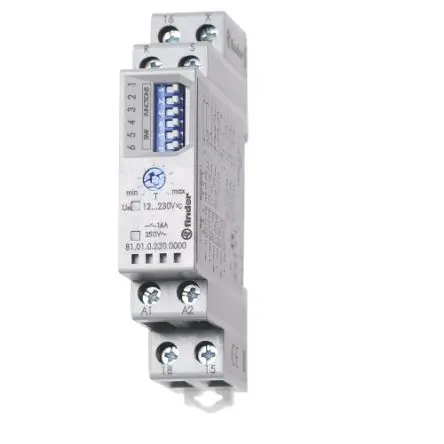 Produktfoto 1 von Finder 81 Multi-Timer, DIN-Hutschiene 12 to 230 V dc 230V ac, 0.1 to 10 h 7, 1-poliger Umschalter