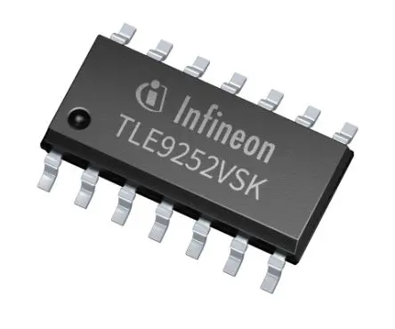 Produktfoto 1 von Infineon CAN-Transceiver, 5 Mbit/s 1 Transceiver Hohe Geschwindigkeit 48 mA, TSON 14-Pin