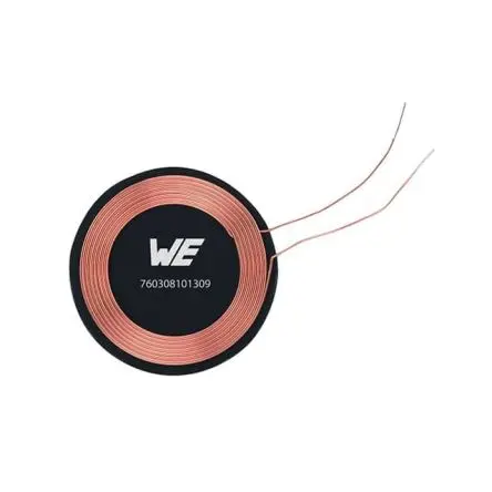 Produktfoto 1 von Wurth Elektronik 7603081 Drahtlose Ladespule 10 μH Empfänger 450 mΩ 1.5 A Ø 26 mm