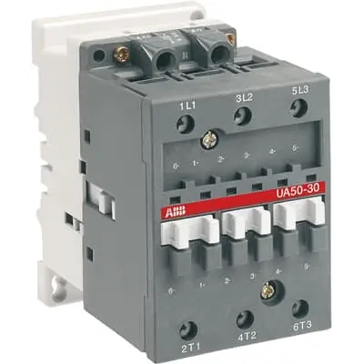 Produktfoto 1 von ABB UA50-30-00 Schütz 110V-Spule, 3-polig, 690V / 1.3 kA 110V dc, 120 V dc 3 Schließer Schalten von Kondensatoren