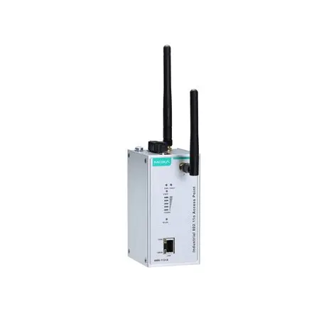 Produktfoto 1 von MOXA AWK-1131A-EU Drahtloser Zugangspunkt, 300Mbps 2-Port 100Mbps 5 GHz 5GHz IEEE 802.11 n