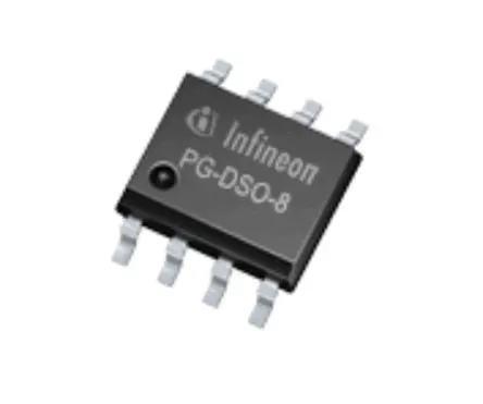 Produktfoto 1 von Infineon PFC-Controller 450000 mA 250 kHz Quelle 38000 mA max. 25V Sink 41000 mA 8-Pin PG-DSO-8