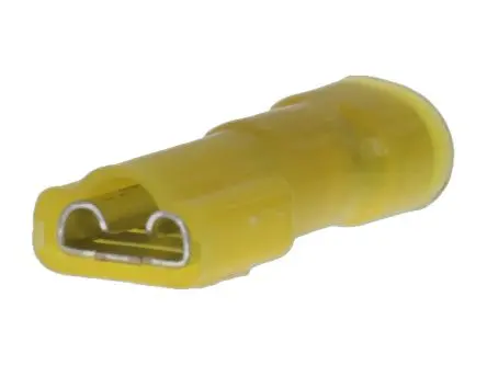 Produktfoto 1 von Molex 19600 Crimp-Schnelltrennstecker, Crimp, Gelb Isoliert Zinn, Ges.L 24.38mm, 16 AWG max.