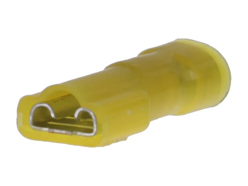 Produktfoto 1 von Molex 19600 Crimp-Schnelltrennstecker, Crimp, Gelb Isoliert Zinn, Ges.L 24.38 mm, 16 AWG max.