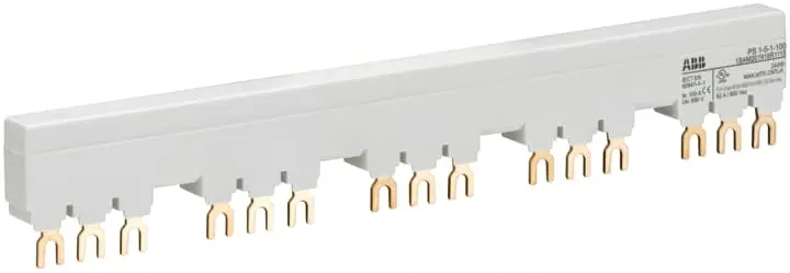Produktfoto 1 von ABB, PS1 Reihe Stromschiene, 3 -phasig, 690 V ac 100 A, Accessories MS116/MS132 Reihe