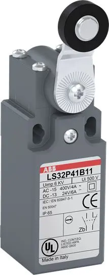 Produktfoto 1 von ABB Endschalter, Rollenhebel, 1 Schließer/1 Öffner, IP 65, Glasfaser-Kunststoff