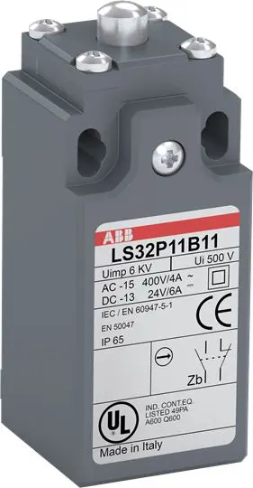 Produktfoto 1 von ABB Endschalter, Rollenhebel, 1 Schließer/1 Öffner, IP 66, Zinklegierung