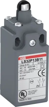 Produktfoto 1 von ABB LS30P13B11 Endschalter, Rollenstößel 1 Schließer/1 Öffner, IP65, Glasfaser-Kunststoff 380V ac, 415 V ac 10A