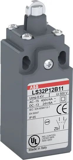 Produktfoto 1 von ABB Endschalter, Rollenhebel, 1 Schließer/1 Öffner, IP 66, Zinklegierung