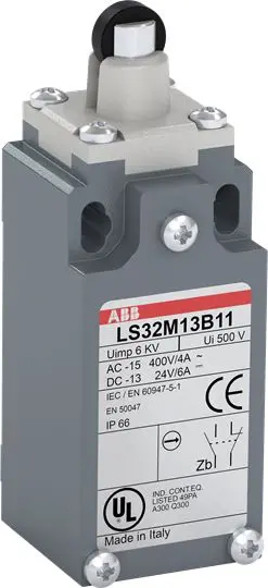 Produktfoto 1 von ABB Endschalter, Rollenhebel, 1 Schließer/1 Öffner, IP 66, Zinklegierung