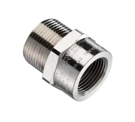 Produktfoto 1 von Thomas & Betts Glands Messing vernickelt Schlauchadapter M20 20 mm Metallisch Messing vernickelt-Finish IP66