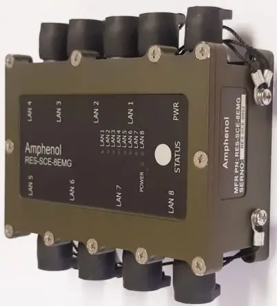 Amphenol Socapex Ethernet-Switch 8-Port Managed