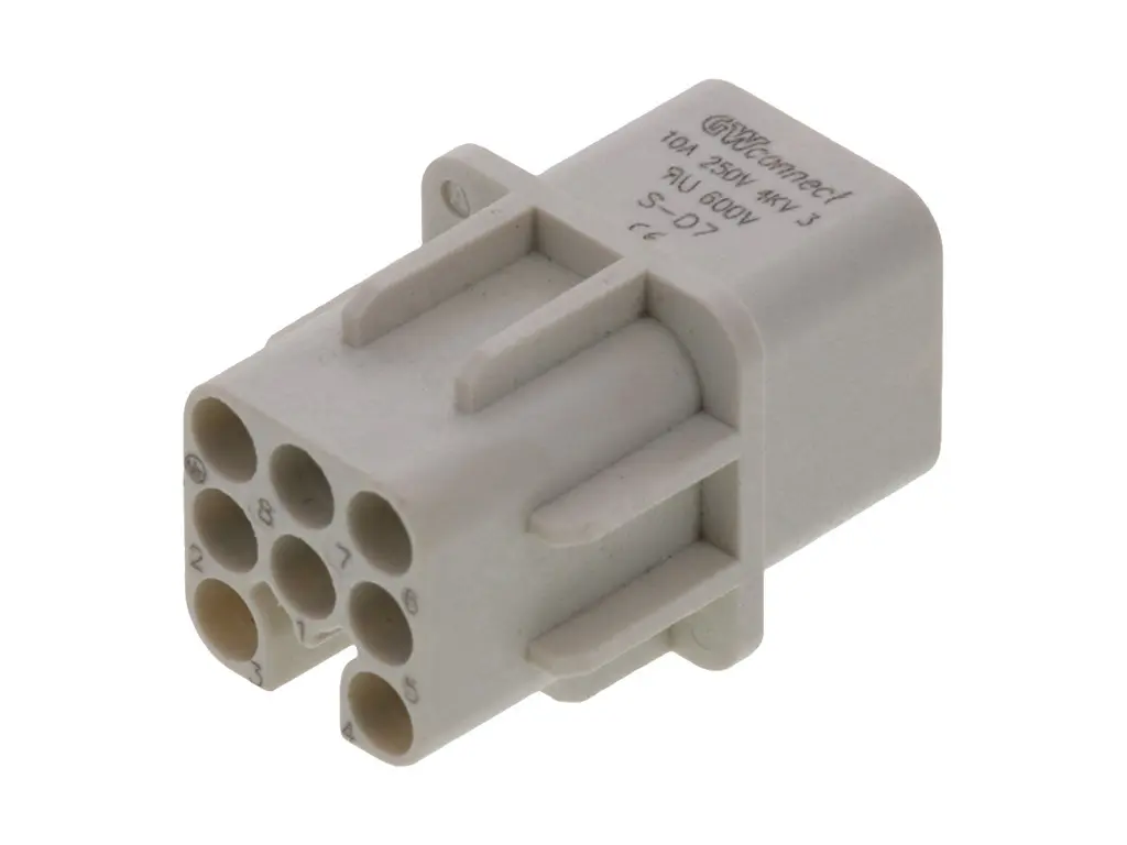 Produktfoto 1 von Molex 93601 Robustes Power Steckverbinder-Modul, 7-polig 10A Buchse, Crimpkontakteinsatz für Elektronische Maschinen