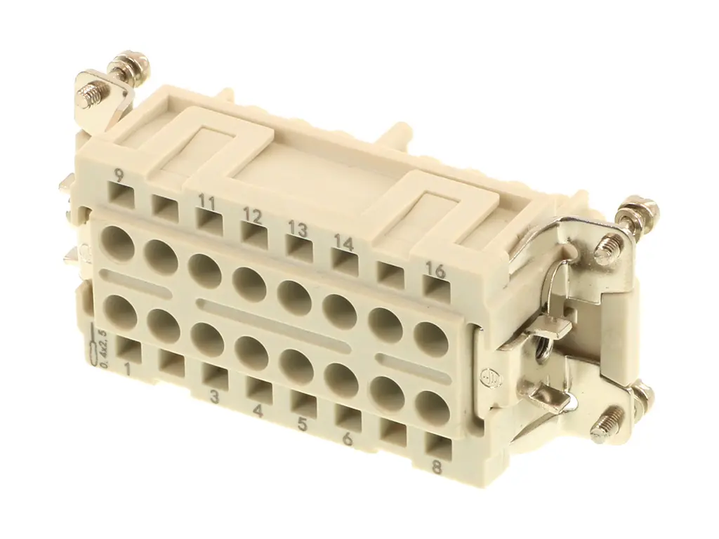 Produktfoto 1 von Molex 93601 Robustes Power Steckverbinder-Modul, 16-polig 16A Buchse, Federanschlussklemmen-Einsatz für Elektronische