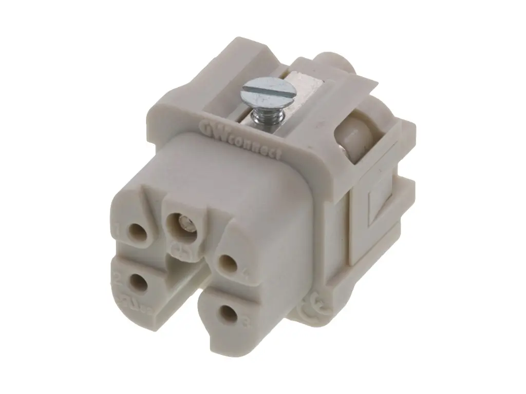 Produktfoto 1 von Molex 93601 Robustes Power Steckverbinder-Modul, 4-polig 10A Buchse, Schraubklemmen-Einsatz Schrauben für Elektronische