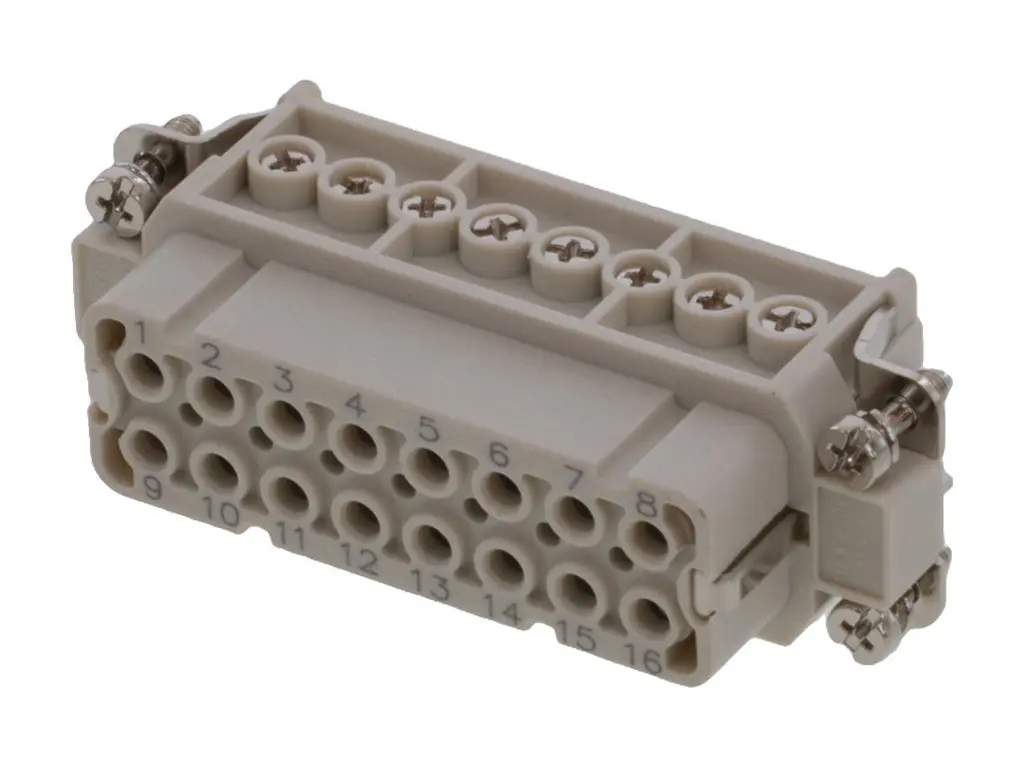 Produktfoto 1 von Molex 93601 Robustes Power Steckverbinder-Modul, 16-polig 16A Buchse, Schraubklemmen-Einsatz Schrauben für