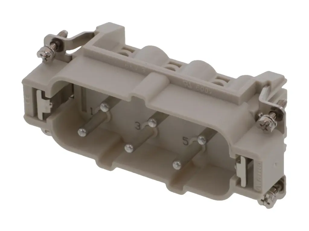 Produktfoto 1 von Molex 93601 Robustes Power Steckverbinder-Modul, 6-polig 35A Stecker, Schraubklemmen-Einsatz für Elektronische Maschinen