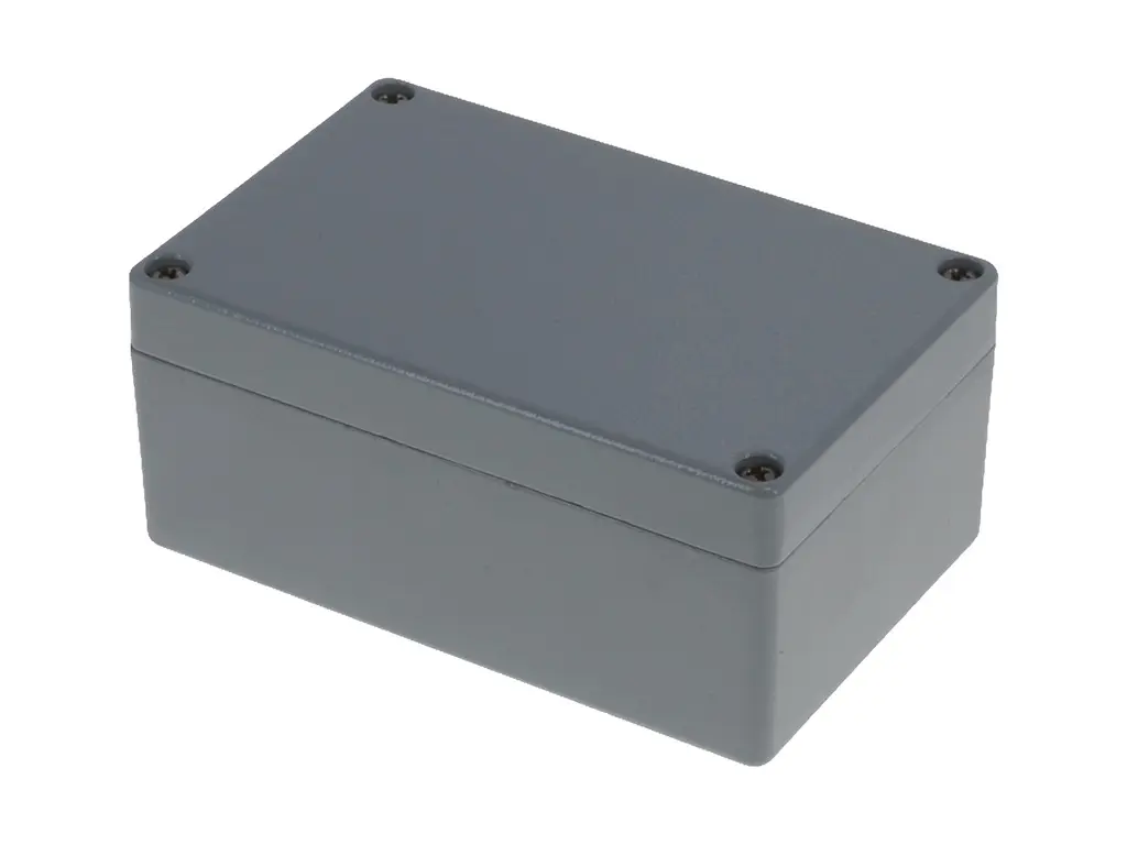 Produktfoto 1 von Molex 93604; Gehäuse; Aluminiumdruckguss; Grau RAL 7001 IP66, IP69 Breite 80 mm Höhe 57 mm Länge 125 mm