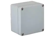 Produktfoto 1 von Molex 93604; Gehäuse; Aluminiumdruckguss; Grau RAL 7001 IP66, IP69 Breite 120 mm Höhe 80 mm Länge 122 mm