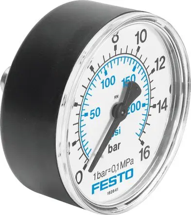 Festo MA Manometer 50 mm 0 bar → 16 bar ABS Gehäuse G 1/4