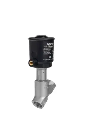 EMERSON – ASCO Pneumatik-Schrägsitzventil Schrägsitz Stecker Feder bis 10 bar 1/2 in