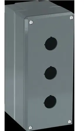 Produktfoto 1 von ABB Modular Metal Drucktastengehäuse, 3, Grau, Aluminium, IP66