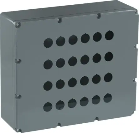 Produktfoto 1 von ABB Modular Metal Drucktastengehäuse, 24, Grau, Aluminium