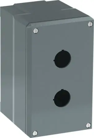 Produktfoto 1 von ABB Modular Metal Drucktastengehäuse, 2, Grau, Aluminium