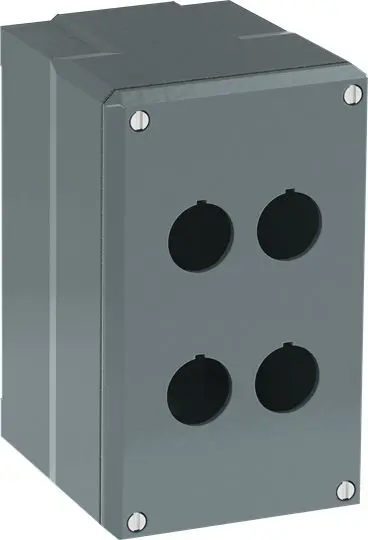 Produktfoto 1 von ABB Modular Metal Drucktastengehäuse, 4, Grau, Aluminium