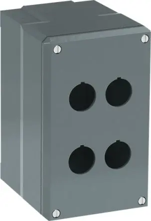 Produktfoto 1 von ABB Modular Metal Drucktastengehäuse, 4, Grau, Aluminium