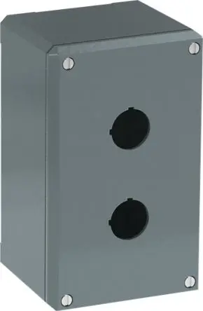 Produktfoto 1 von ABB Modular Metal Drucktastengehäuse, 2, Grau, Aluminium