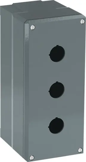 Produktfoto 1 von ABB Modular Metal Drucktastengehäuse, 3, Grau, Aluminium