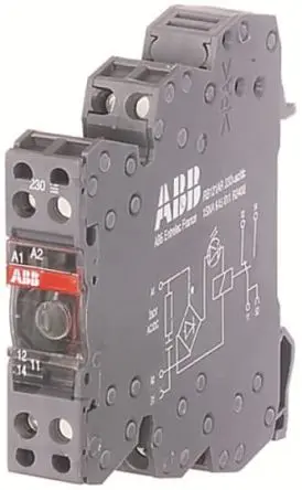 Produktfoto 1 von ABB R600 Interface Relais 48V, 60 V, 1-poliger Umschalter DIN-Hutschiene 68mA