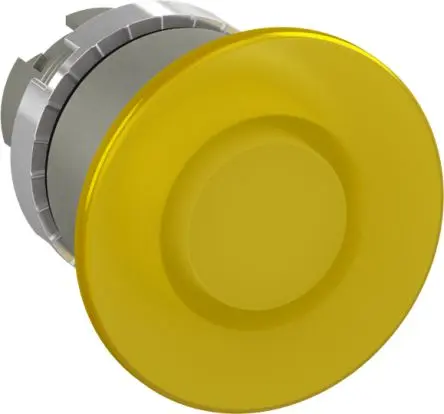Produktfoto 1 von ABB 1SFA1 Druckschalter Ø 40 mm, Gelb Tastend Pilzkopf, IP66