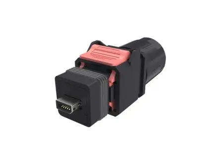 Produktfoto 1 von Amphenol Communications Solutions Mini-E/A-Steckverbinder, NDH, Frei hängend, Gerade Stecker Abgeschirmt