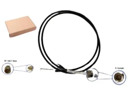 Produktfoto 1 von Okdo Koaxialkabel Stecker, 50 Ω, 3 m, Typ N / RP SMA, Schwarz