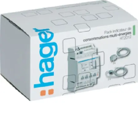 Produktfoto 1 von Hager EC453 Energiemessgerät LCD 89.8 mm x 53.8 mm Energiemessgerät / 1-phasig Impulsausgang