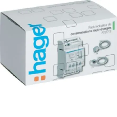 Produktfoto 1 von Hager EC453 Energiemessgerät LCD 89.8 mm x 53.8 mm Energiemessgerät / 1-phasig Impulsausgang