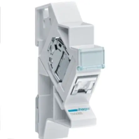 Produktfoto 1 von Hager RJ-Steckverbinder, RJ45 Typ Modularer Steckverbinder, Abschirm STP, Anschlüsse 1 Port