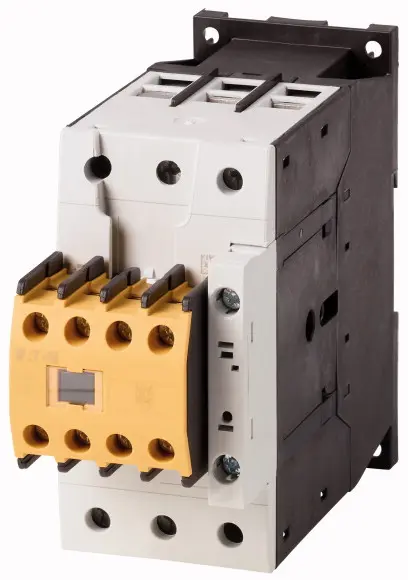 Produktfoto 1 von Eaton DILMS Schütz 220/230 V ac/dc-Spule, 3-polig 18.5 kW 2 Öffner/2 Schließer Einbauschutz 1-Hilfskontakte