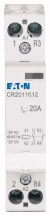 Eaton DILM Einbauschutz 12V ac/dc-Spule, 3-polig, 400V / 20 A 1 Schließer/1 Öffner Umkehrend 1-Hilfskontakte
