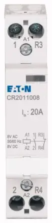 Produktfoto 1 von Eaton CR Einbauschutz 8V ac/dc-Spule / 20 A 1 Schließer/1 Öffner Umkehrend 1-Hilfskontakte