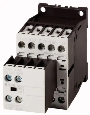 Eaton DILM Schütz 220V ac/dc, 230 V ac/dc-Spule, 4-polig, 400V 14 kW 1 Schließer Motorsteuerung, Umkehrend