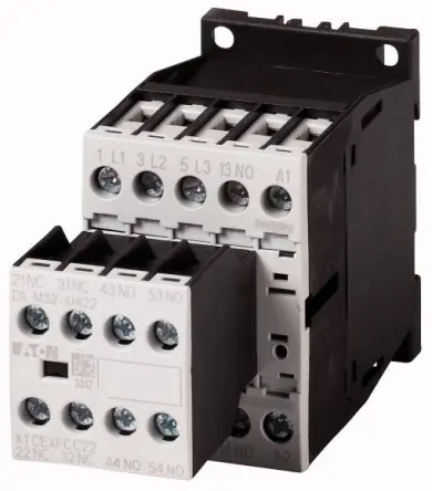 Eaton DILM Schütz 220V ac/dc, 230 V ac/dc-Spule, 4-polig, 400V / 9 A 14 kW 1 Schließer Motorsteuerung, Umkehrend